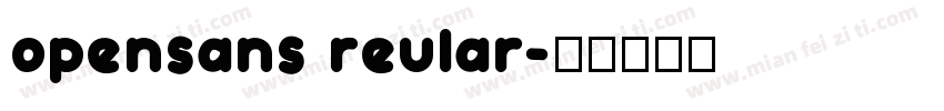 opensans reular字体转换